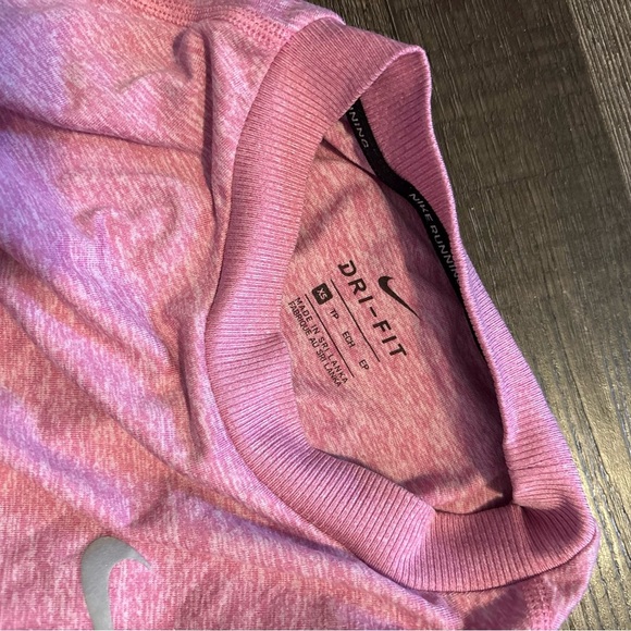 Nike Women's Heathered Pink Long Sleeve Tee - Picture 3 of 3